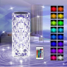 Настольная Led лампа ночник RGB Crystal Rose сенсорная